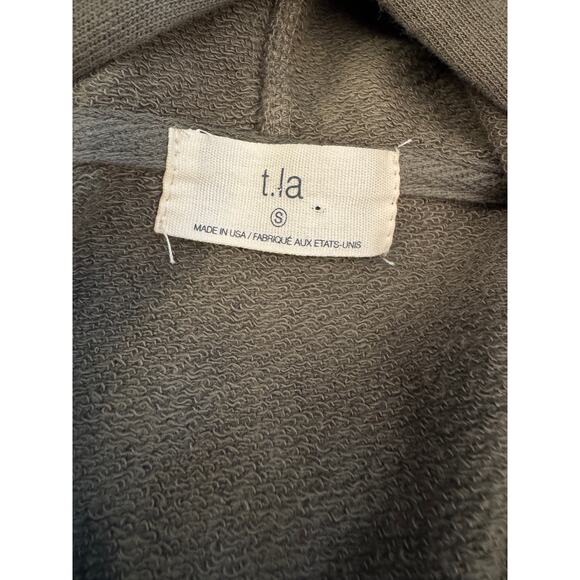 Anthropologie T.la Lavande Tunic Hoodie Zip Front Moss Green XS $128 - Picture 3 of 9